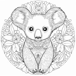 koala mandala style