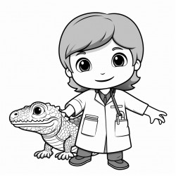 newt with nurse uniform