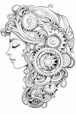 moon with gears