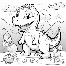 le dinosaure pop en automne