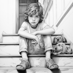 little boy impatiently waiting