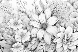 purple field of flowers with blue sky and close