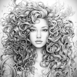person with curly beautiful hair