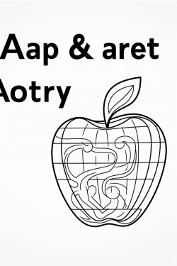 letter a and an apple