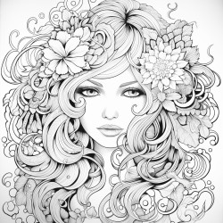 coloriage dtente avec une seule couleur