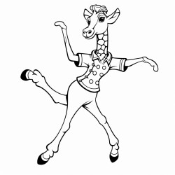 giraffe doing ballet dancing