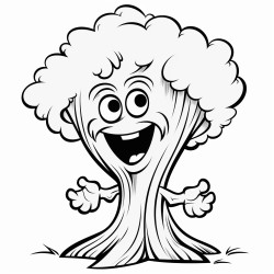 talking tree a friendly tree with a big smiling face