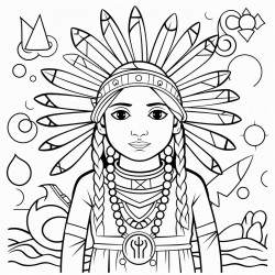 create an illustration that celebrates native american culture and traditions throu