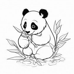 panda eats leaves