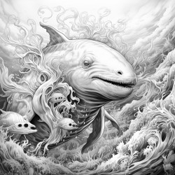 trippy narwhal adult coloring pages