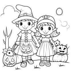 mily kotek na temat halloween z dyniami ktore sie smieja