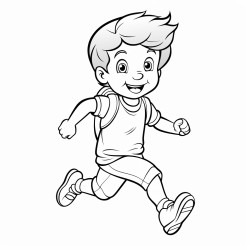 a boy who is running