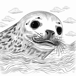 a common seal swimming
