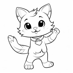 a cat standing on two legs and dancing