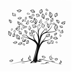 falling leaves from a tree