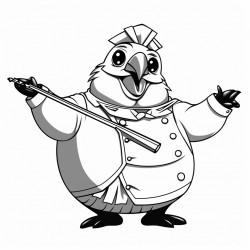 orchestra conductor pigeon