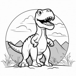 trex with simple background