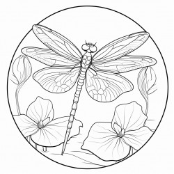 dragonfly on lilypad