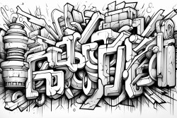 the word english as graffiti