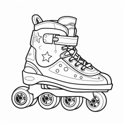 space with inline skates