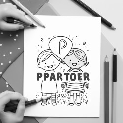 make a colouring in page that says p02 is better than you