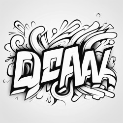 graffiti style name deana