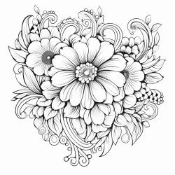 flowers herat shaped
