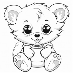 sweet baby furry in a diaper