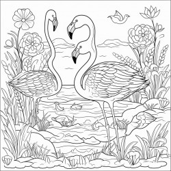 flamingo and rabbits