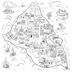 mapa miasta z domami i ulicami