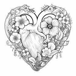 letter a in a heart