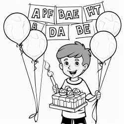 a happy birthday sign say happy birthday andre  and soccer balls and all sorts