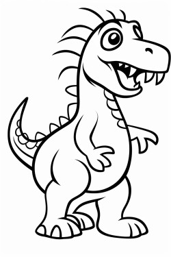 cute allosaurus dinosaurs bold and easy