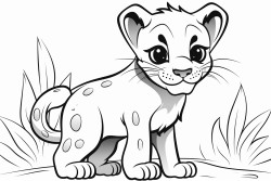 playing cute panther
