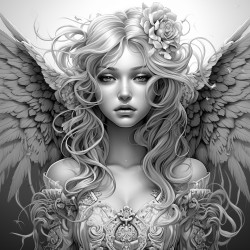 crying angel in a gothic style