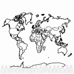 create a country name coloring page for every country including the flag flower and outline