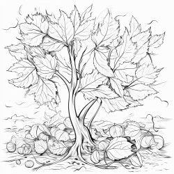 falling leaves from a tree