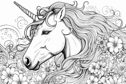 licorne avec arc en ciel et coeur