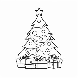 christmas tree with gifts
