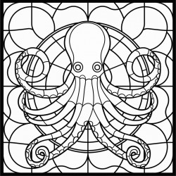 stained glass octopus