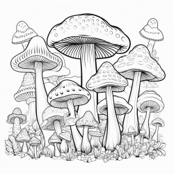 magic mushrooms in forest psychedelic