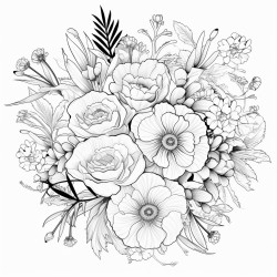 birth flowers of the months march may july august and october in a bouquet
