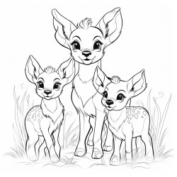 family cubs of dear