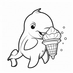 dolphin with ice cream