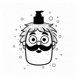foaming face wash product bold and easy white background