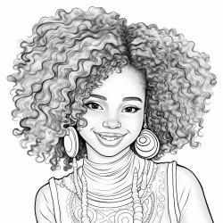 little black girls smiling with curly hair