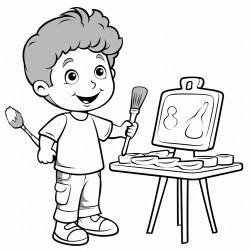 child painting