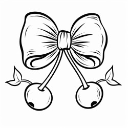 cherries with a bow