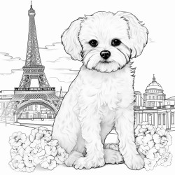 maltese dog in paris