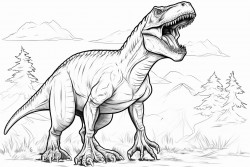 realistic trex with simple background